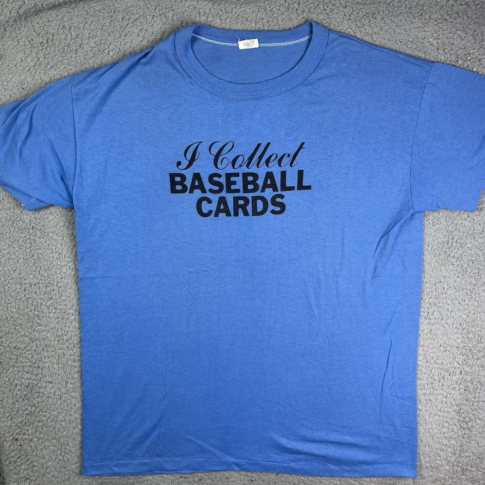 Vintage‎ 1970s I Collect Baseball Cards T Shirt Card Show Russell Athletic